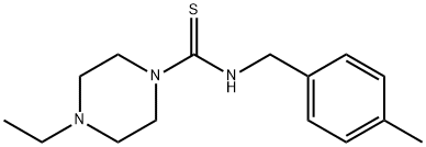 4-ethyl-N-[(4-methylphenyl)methyl]piperazine-1-carbothioamide 结构式