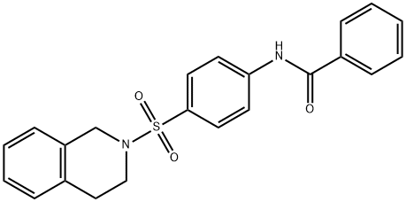 N-[4-(3,4-dihydro-1H-isoquinolin-2-ylsulfonyl)phenyl]benzamide 结构式