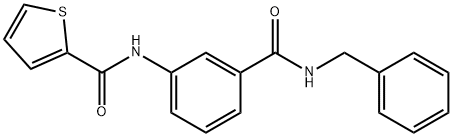 N-[3-(benzylcarbamoyl)phenyl]thiophene-2-carboxamide 结构式