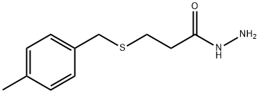 3-[(4-methylphenyl)methylsulfanyl]propanehydrazide 结构式