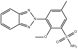 3-(benzotriazol-2-yl)-2-methoxy-5-methylbenzenesulfonamide 结构式