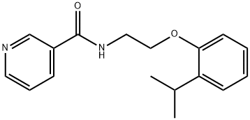 N-[2-(2-propan-2-ylphenoxy)ethyl]pyridine-3-carboxamide 结构式