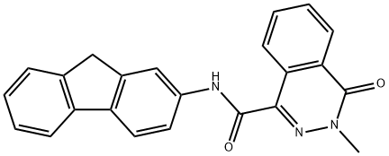 N-(9H-fluoren-2-yl)-3-methyl-4-oxophthalazine-1-carboxamide 结构式