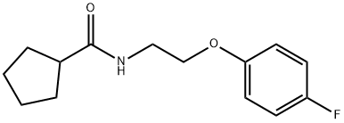 N-[2-(4-fluorophenoxy)ethyl]cyclopentanecarboxamide 结构式