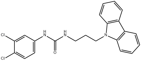1-(3-carbazol-9-ylpropyl)-3-(3,4-dichlorophenyl)urea 结构式