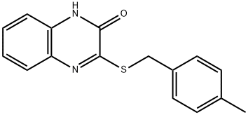 3-[(4-methylphenyl)methylsulfanyl]-1H-quinoxalin-2-one 结构式