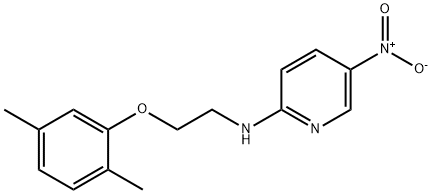 N-[2-(2,5-dimethylphenoxy)ethyl]-5-nitropyridin-2-amine 结构式