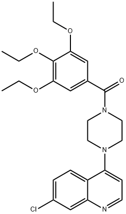 [4-(7-chloroquinolin-4-yl)piperazin-1-yl]-(3,4,5-triethoxyphenyl)methanone 结构式