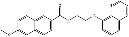 6-methoxy-N-(2-quinolin-8-yloxyethyl)naphthalene-2-carboxamide 结构式