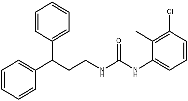 1-(3-chloro-2-methylphenyl)-3-(3,3-diphenylpropyl)urea 结构式