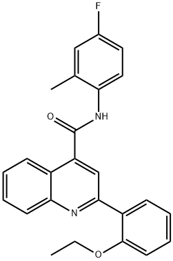 2-(2-ethoxyphenyl)-N-(4-fluoro-2-methylphenyl)quinoline-4-carboxamide 结构式