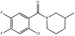 (2-chloro-4,5-difluorophenyl)-(3-methylpiperidin-1-yl)methanone 结构式