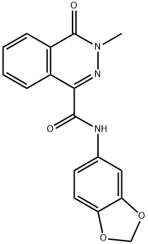 N-(1,3-benzodioxol-5-yl)-3-methyl-4-oxophthalazine-1-carboxamide 结构式
