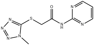 2-(1-methyltetrazol-5-yl)sulfanyl-N-pyrimidin-2-ylacetamide 结构式