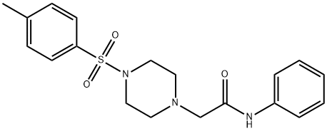 2-[4-(4-methylphenyl)sulfonylpiperazin-1-yl]-N-phenylacetamide 结构式