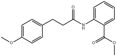 methyl 2-[3-(4-methoxyphenyl)propanoylamino]benzoate 结构式