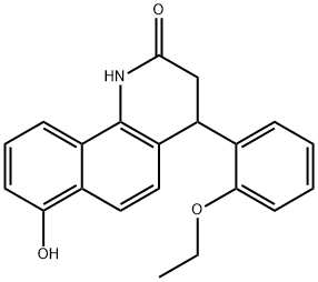 4-(2-ethoxyphenyl)-7-hydroxy-3,4-dihydro-1H-benzo[h]quinolin-2-one 结构式