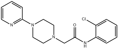 N-(2-chlorophenyl)-2-(4-pyridin-2-ylpiperazin-1-yl)acetamide 结构式