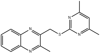 2-[(4,6-dimethylpyrimidin-2-yl)sulfanylmethyl]-3-methylquinoxaline 结构式