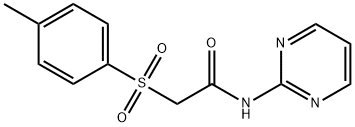 2-(4-methylphenyl)sulfonyl-N-pyrimidin-2-ylacetamide 结构式