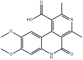 8,9-dimethoxy-2,4-dimethyl-5-oxo-6H-benzo[c][2,7]naphthyridine-1-carboxylic acid 结构式