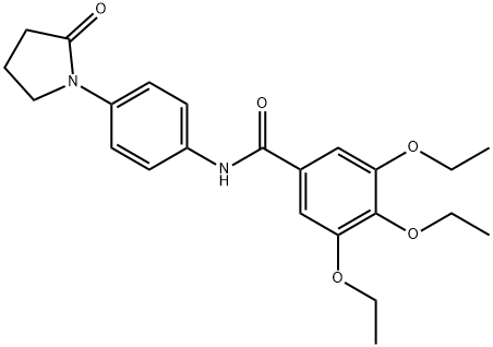 3,4,5-triethoxy-N-[4-(2-oxopyrrolidin-1-yl)phenyl]benzamide 结构式