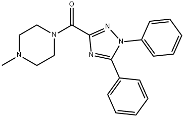 (1,5-diphenyl-1,2,4-triazol-3-yl)-(4-methylpiperazin-1-yl)methanone 结构式