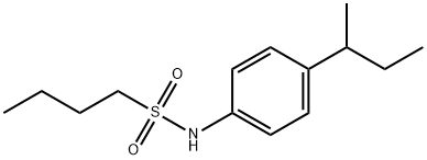 N-(4-butan-2-ylphenyl)butane-1-sulfonamide 结构式