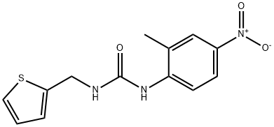 1-(2-methyl-4-nitrophenyl)-3-(thiophen-2-ylmethyl)urea 结构式