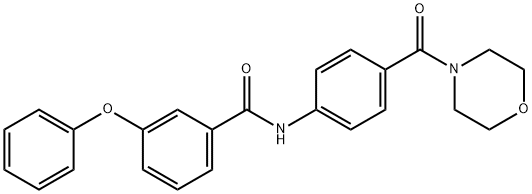 N-[4-(morpholine-4-carbonyl)phenyl]-3-phenoxybenzamide 结构式