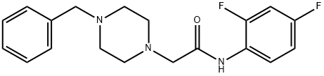 2-(4-benzylpiperazin-1-yl)-N-(2,4-difluorophenyl)acetamide 结构式