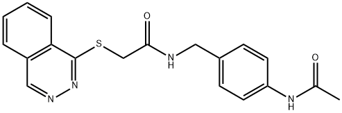 N-[(4-acetamidophenyl)methyl]-2-phthalazin-1-ylsulfanylacetamide 结构式