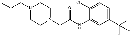 N-[2-chloro-5-(trifluoromethyl)phenyl]-2-(4-propylpiperazin-1-yl)acetamide 结构式