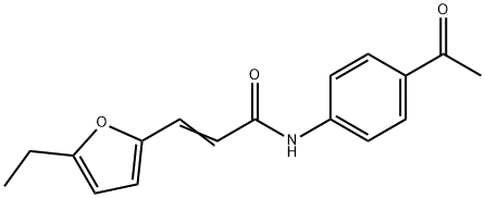 (E)-N-(4-acetylphenyl)-3-(5-ethylfuran-2-yl)prop-2-enamide 结构式