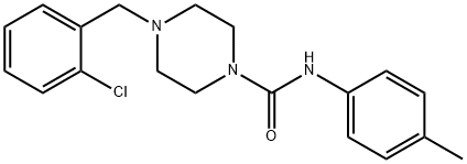 4-[(2-chlorophenyl)methyl]-N-(4-methylphenyl)piperazine-1-carboxamide 结构式