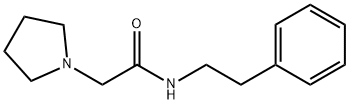 N-(2-phenylethyl)-2-pyrrolidin-1-ylacetamide 结构式