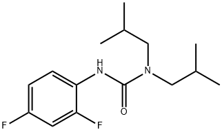 3-(2,4-difluorophenyl)-1,1-bis(2-methylpropyl)urea 结构式