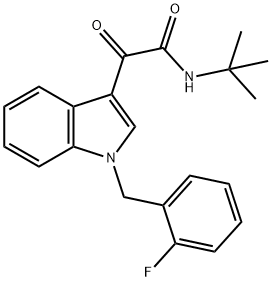 N-tert-butyl-2-[1-[(2-fluorophenyl)methyl]indol-3-yl]-2-oxoacetamide 结构式