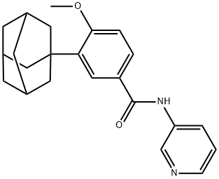 3-(1-adamantyl)-4-methoxy-N-pyridin-3-ylbenzamide 结构式