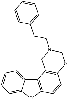 2-(2-phenylethyl)-1,3-dihydro-[1]benzofuro[3,2-f][1,3]benzoxazine 结构式