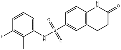 N-(3-fluoro-2-methylphenyl)-2-oxo-3,4-dihydro-1H-quinoline-6-sulfonamide 结构式
