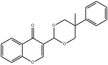 3-(5-methyl-5-phenyl-1,3-dioxan-2-yl)chromen-4-one 结构式