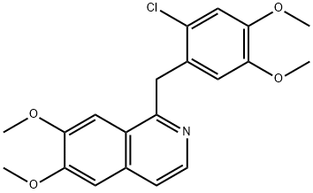 1-[(2-chloro-4,5-dimethoxyphenyl)methyl]-6,7-dimethoxyisoquinoline 结构式