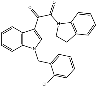 1-[1-[(2-chlorophenyl)methyl]indol-3-yl]-2-(2,3-dihydroindol-1-yl)ethane-1,2-dione 结构式