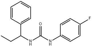 1-(4-fluorophenyl)-3-(1-phenylpropyl)urea 结构式