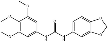 1-(1,3-benzodioxol-5-yl)-3-(3,4,5-trimethoxyphenyl)urea 结构式