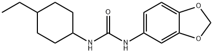 1-(1,3-benzodioxol-5-yl)-3-(4-ethylcyclohexyl)urea 结构式