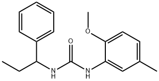 1-(2-methoxy-5-methylphenyl)-3-(1-phenylpropyl)urea 结构式