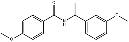 4-methoxy-N-[1-(3-methoxyphenyl)ethyl]benzamide 结构式