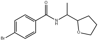 4-bromo-N-[1-(oxolan-2-yl)ethyl]benzamide 结构式